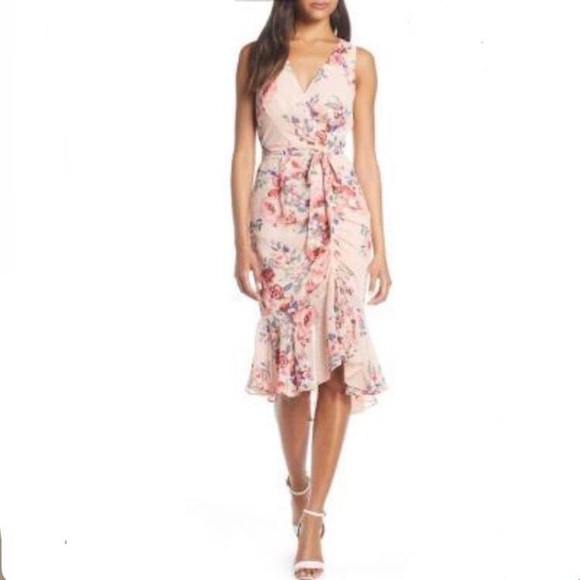 Eliza J Dresses & Skirts - Eliza J. Floral Sleeveless Chiffon Dress.